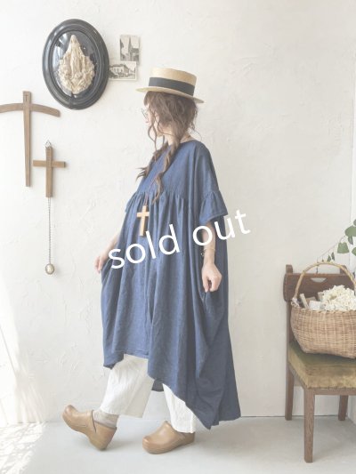 画像11: sorte cuff／インディゴフレアワンピース