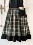 画像3: MARCHE' DE SOEUR／バッククロスワンピース・黒×グリーンチェック