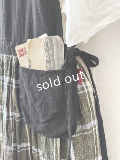 画像4: MARCHE' DE SOEUR／バッククロスワンピース・黒×グリーンチェック