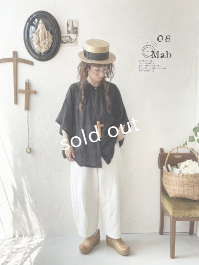 画像10: 08mab/リネンシャンブレーラグランブラウス・黒