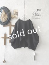 08mab/デザインニットプルオーバー・黒