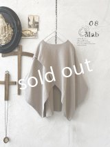 08mab/デザインニットプルオーバー・ベージュ