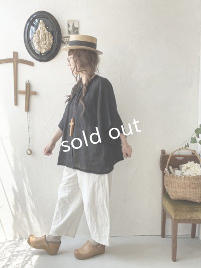 画像11: 08mab/リネンシャンブレーラグランブラウス・黒
