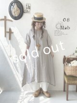 08mab/リネンシャンブレーAラインワンピース・ベージュ