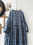 画像2: MARCHE' DE SOEUR／ギャザーワンピース・ブルーグリーンチェック (2)