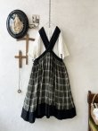 画像8: MARCHE' DE SOEUR／バッククロスワンピース・黒×グリーンチェック (8)