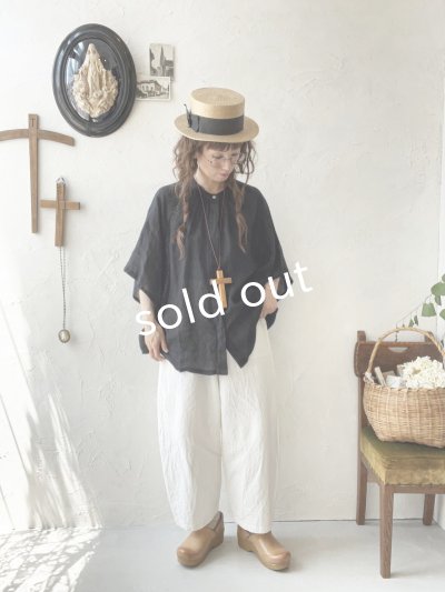 画像9: 08mab/リネンシャンブレーラグランブラウス・マスタード