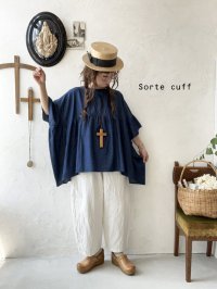 sorte cuff／インディゴフレアプルオーバー