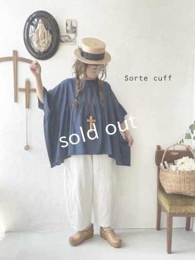 画像9: sorte cuff／インディゴフレアプルオーバー