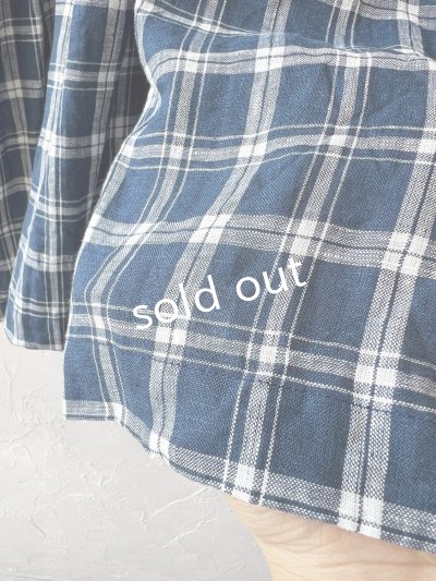 画像7: MARCHE' DE SOEUR／ギャザープルオーバー・ブルーグリーンチェック