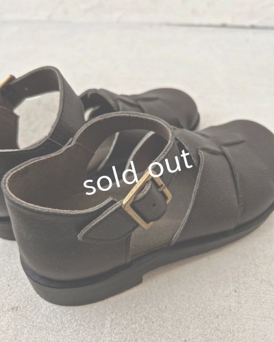 画像7: 【30%OFF SALE】Diu／本革太メッシュサンダル・ブラック【M】