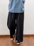 画像3: seasew.／521 リネンワイドペチパンツ・ブラック