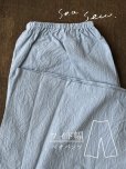 画像1: seasew.／521 ワッシャーコットンワイドペチパンツ・サックス (1)