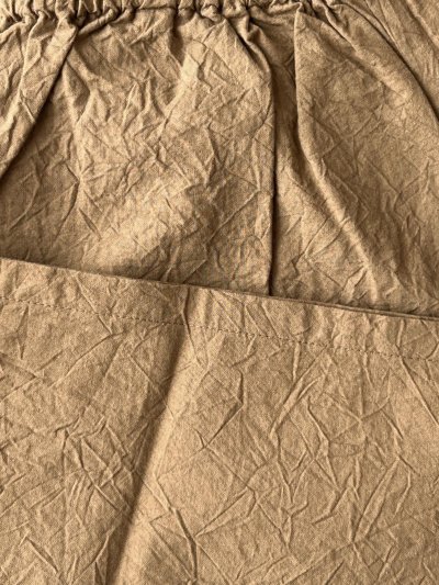 画像2: seasew.／521 ワッシャーコットンワイドペチパンツ・ライトブラウン