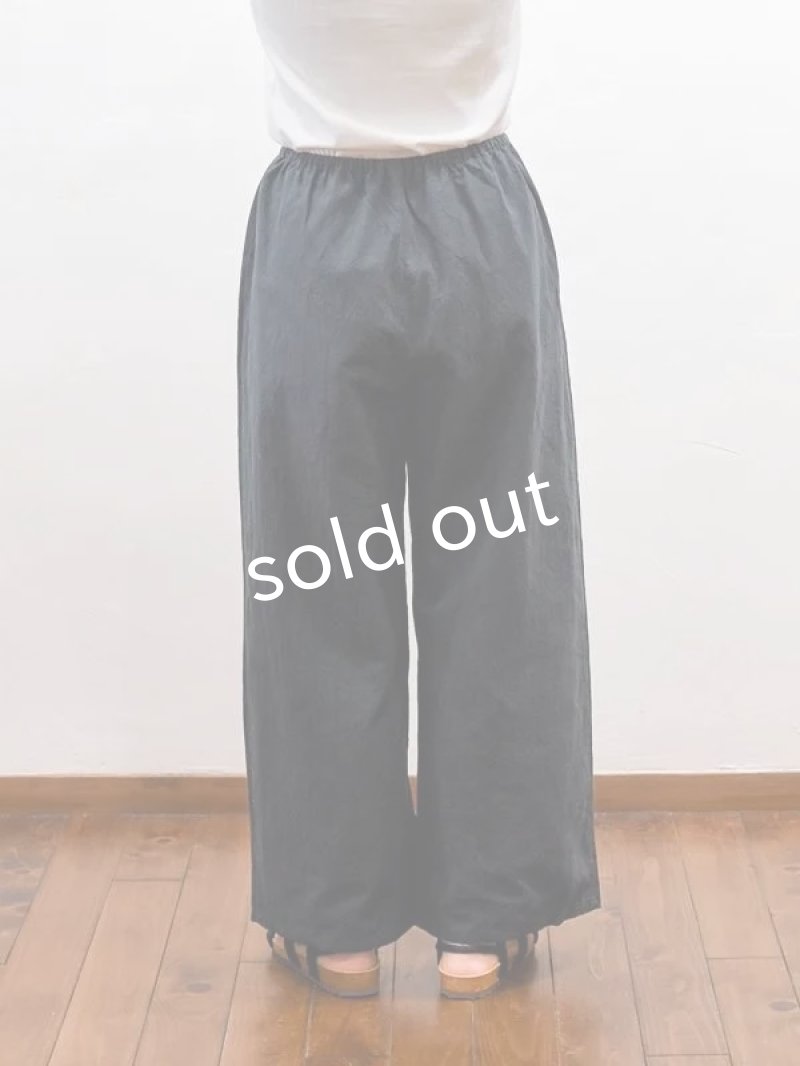 画像9: seasew.／527 ワッシャーコットンワイドペチパンツ・チャコール (9)