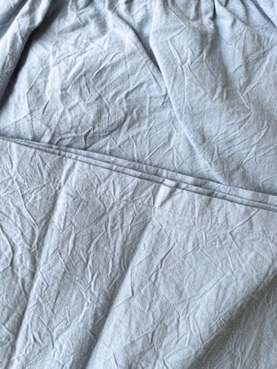 画像2: seasew.／521 ワッシャーコットンワイドペチパンツ・サックス