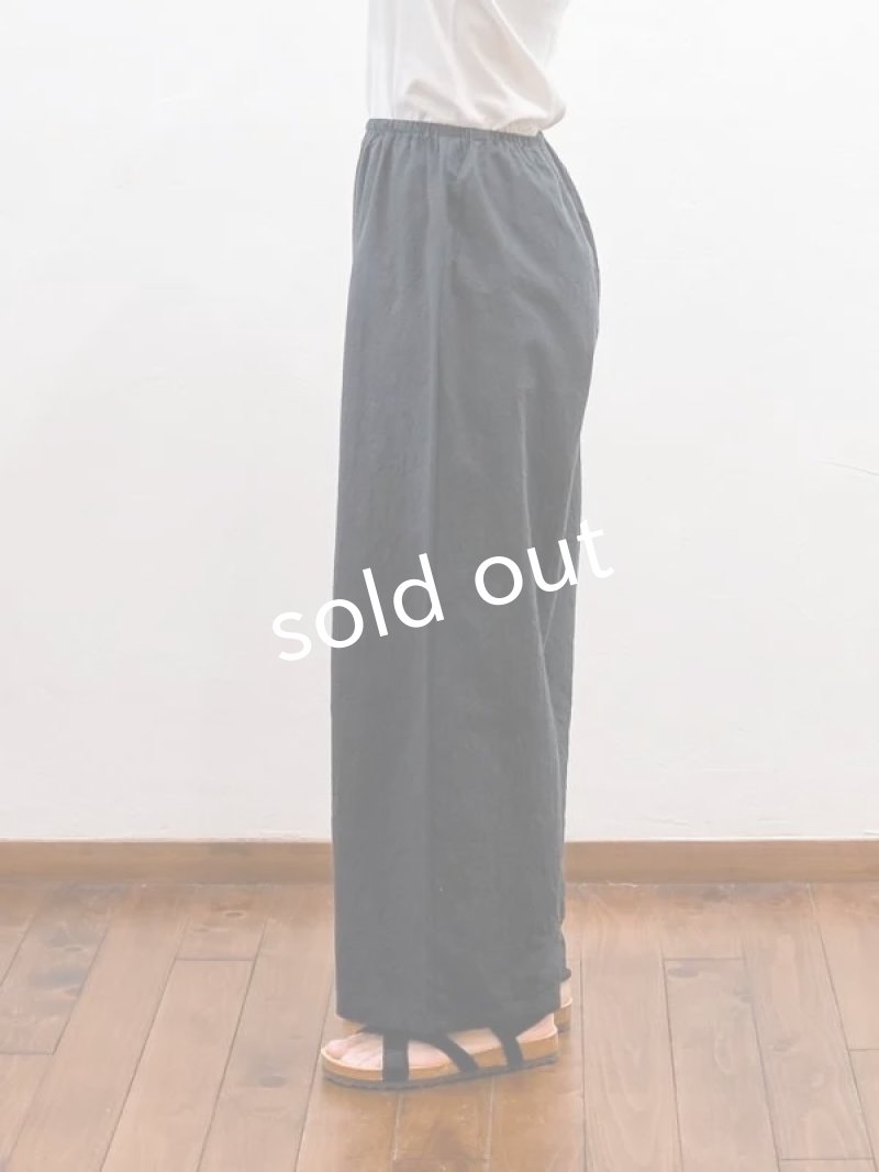 画像8: seasew.／527 ワッシャーコットンワイドペチパンツ・チャコール (8)