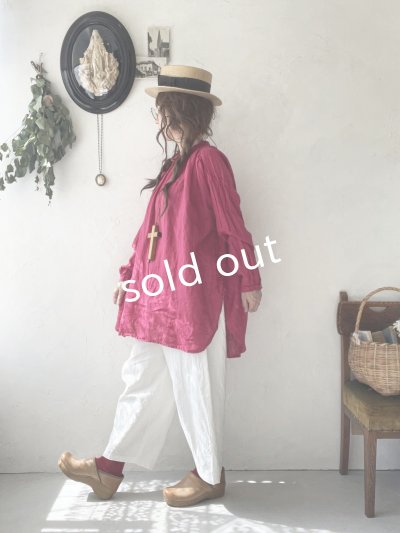 画像14: SO／フリルカラーシャツチュニック・ベリー