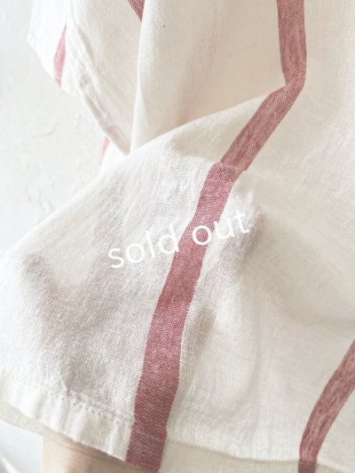 画像8: SO／ガーゼワイドチュニック・レッドストライプ