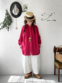 SO／フリルカラーシャツチュニック・ベリー