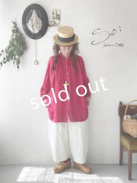 SO／フリルカラーシャツチュニック・ベリー