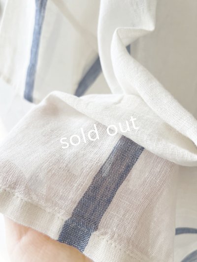 画像4: SO／ガーゼワイドチュニック・ブルーストライプ