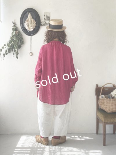 画像15: SO／フリルカラーシャツチュニック・ベリー