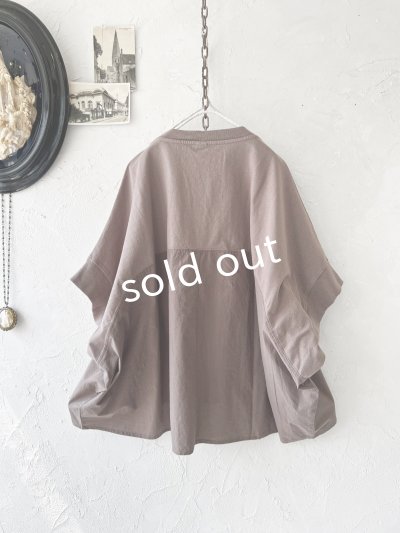 画像6: SO／切り替えワイドプルオーバー・グレージュ