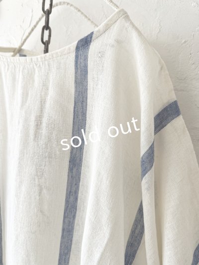 画像3: SO／ガーゼワイドチュニック・ブルーストライプ