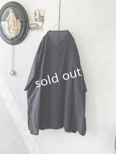 画像6: SO／裁ち切りスキッパーチュニック・ブラック