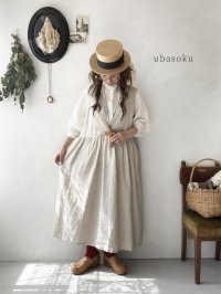 ubasoku/ピンタック２wayワンピース・生成り