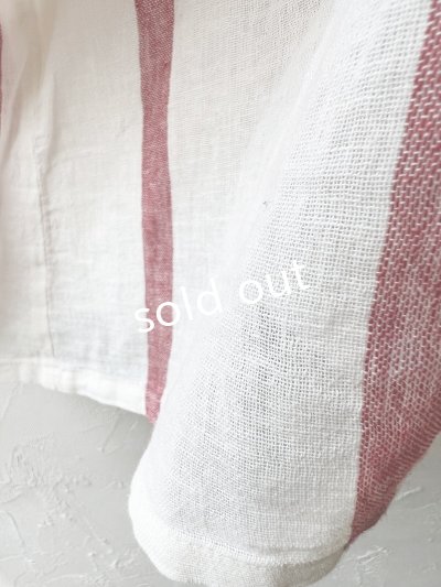 画像7: SO／ガーゼワイドチュニック・レッドストライプ