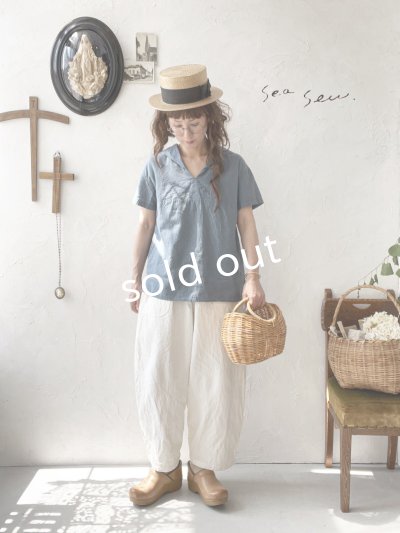 画像1: seasew.／304 セーラーカラープルオーバー・ブルー