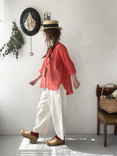 画像12: SO／バックギャザーシャツ・レッド