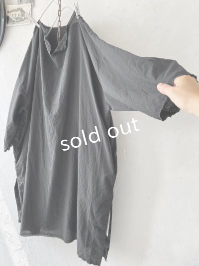 画像5: SO／裁ち切りスキッパーチュニック・ブラック