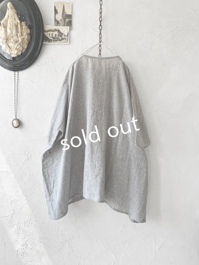 画像8: SO／ガーゼワイドチュニック・グレー