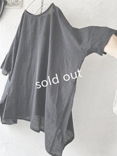 画像5: SO／ガーゼワイドチュニック・ブラック