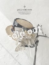 pollenbienco／アンティークレースの帽子・D