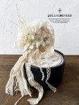 画像1: pollenbienco／アンティークレースのコサージュ・B (1)