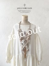 pollenbienco／アンティークレースと十字架のネックレス・特大