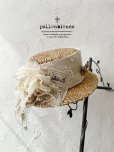 画像1: pollenbienco／アンティークレースの帽子・B (1)