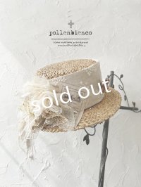 pollenbienco／アンティークレースの帽子・B