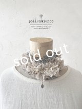 pollenbienco／アンティークレースのチョーカー・シャンブレー