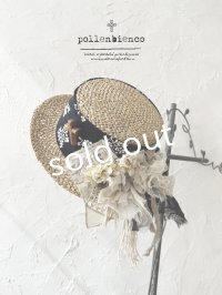 pollenbienco／アンティークレースの帽子・C