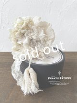 pollenbienco／アンティークレースのコサージュ・C