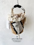画像1: pollenbienco／アンティークレースと十字架のバスケット・A (1)