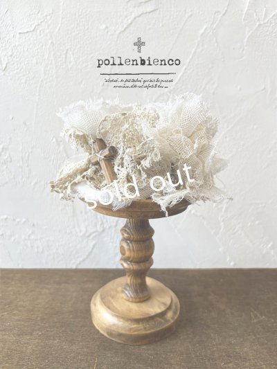 画像2: pollenbienco／アンティークレースのブレスレット・オフ