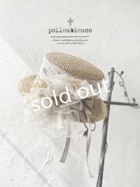 pollenbienco／アンティークレースの帽子・E