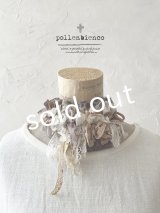 pollenbienco／アンティークレースのチョーカー・ライラック