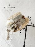 画像1: pollenbienco／アンティークレースの帽子・A (1)
